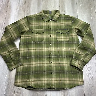 Zoic Shirt Mens Large Green Plaid Tradesman Flannel Button Up Long Sleeve Men • $18.84