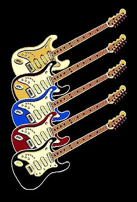 5x7 Area Rug Modern Guitar Music Rock N Roll  Recording Studio Electric Guitars • $139.99