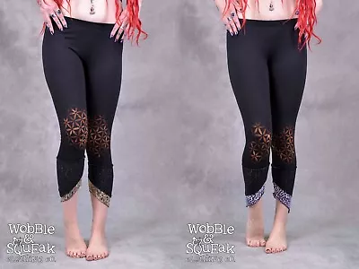 LEGGINGS Pixie Hippy Psytrance Festival Goa Yoga Organic Flower Of Life Mandala • $27.79