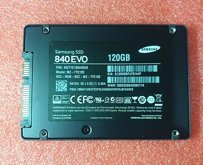 Samsung 840 EVO 120GB MZ-7TE120 MZ7TE120HMGR 2.5 Sata SSD Laptop Dell Hp Pc • £12.95