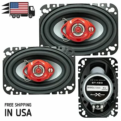 New Soundxtreme 4x6 3-Way 220 Watts Coaxial Car Speakers CEA Rated (Pair) 4 X6  • $27.99