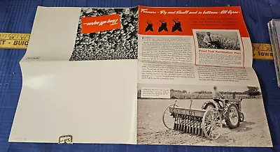 Vtg 1941 VAN BRUNT GRAIN DRILL  FF  Original JOHN DEERE Brochure Tractor MORE UP • $25