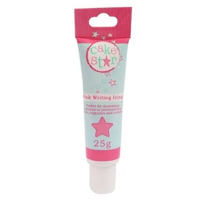 Cake Star Pink Icing Writing Piping Edible Ready Use Edible Squeezy Bottle 25g • £2.99