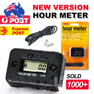 $7.95 • Buy Inductive Waterproof Hour Meter Dirt Ski Gas Engine For Marine ATV Motorcycle AU
