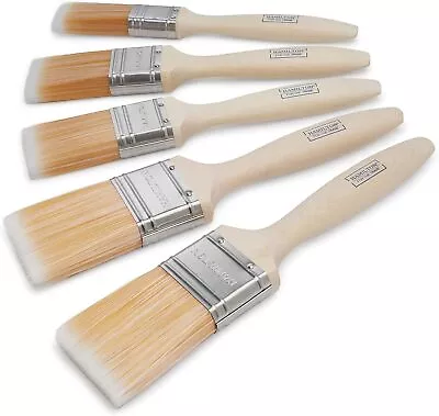 Hamilton For The Trade Fine Tip Flat Brushes Emulsion Painting Decorating 5 Pack • £11.99