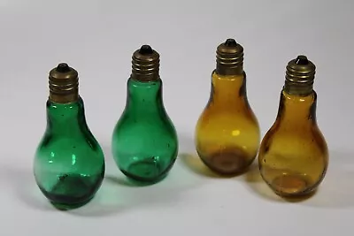 Vintage Light Bulb Glass Salt And Pepper Shakers. Made In Taiwan. • $19.61