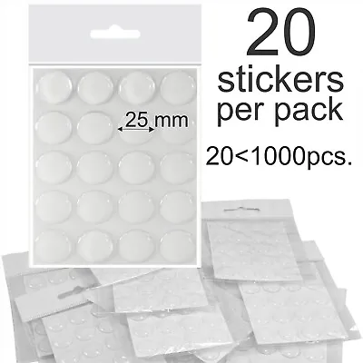 25mm 1  Inch Clear Epoxy Resin Dome Stickers Self Adhesive Bottle Caps Cabochon • $3.72