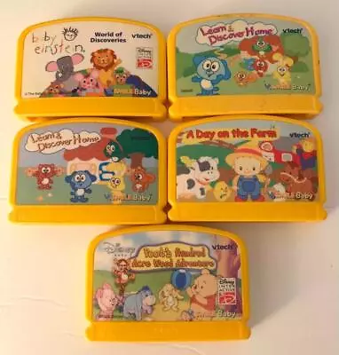 Vtech ~ V.Smile Baby - LOT Of 5 Game Cartridges Einstein Pooh Farm Home • $12.89