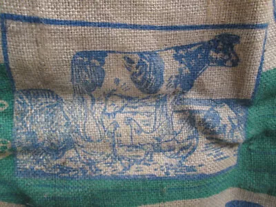 Vintage FARM BUREAU FEEDS Seed Grain Burlap Sack 100 Lbs Farmhouse Decor • $28