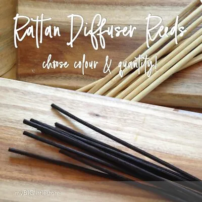 $3.75 • Buy 5-100 Premium Rattan Reed Diffuser Reeds/Sticks - 25-35cm - Black Or Natural