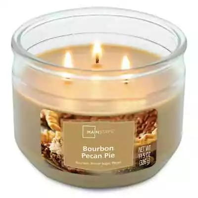 Mainstays Bourbon Pecan Pie3-Wick Candle - 11.5 Oz | Irresistible Aroma For Home • $6.98