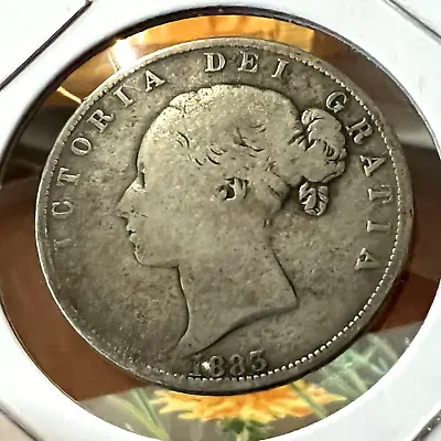 1883 Great Britain  Silver Queen Victoria 1/2 Crown  Scarce • $39.99