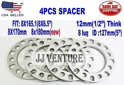 4PC 8 LUG WHEEL SPACER 8X165.1mm 8x6.5'' 8x170mm 12mm (1/2”) FIT FORD F250/F350 • $32.19