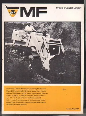 Massey Ferguson  MF 500  Crawler Loader Shovel Brochure Leaflet • £6