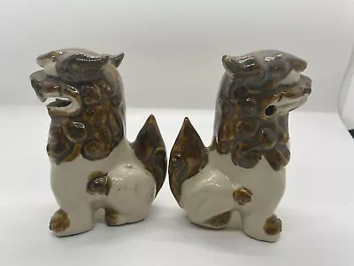 ❤️Vintage Chinese Porcelain Foo Dogs 🐾 Figurines Mint Condition • $12