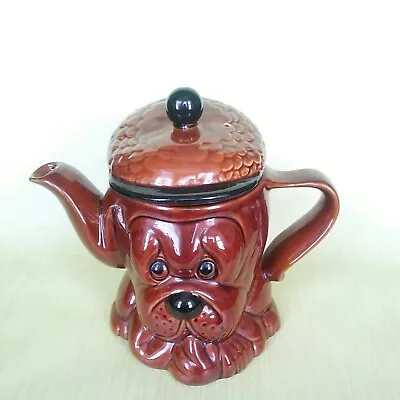 Vintage P&K Price And Kensington Dog With Cap Tea Pot 1970s Teapot Cute Kitsch • £19