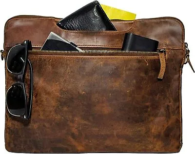 Laptop Bag Case Leather Sleeve Messenger Bag For 13.3  HP Lenovo Asus Dell Mac. • £57