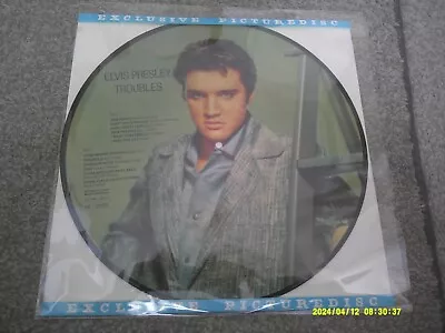 ELVIS PRESLEY Troubles 1984  PICTURE DISC All Round Trading DENMARK  Mint • $6.22