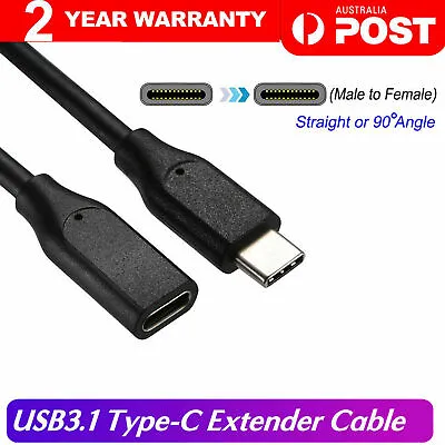 $7.85 • Buy USB 3.1 Type-c Extension Charging Cable USB-C Male To Female Cord Lead