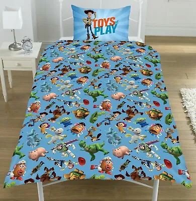 £19.95 • Buy Cotton Blend Toy Story 4 Single Bed Duvet Cover Set Kids Woody Buzz Forky Bunny