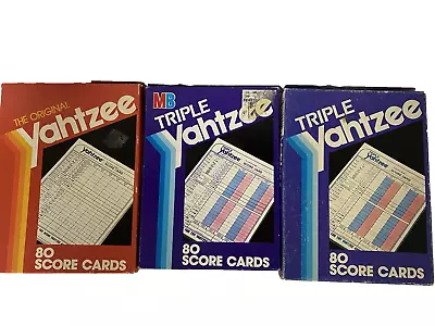 Triple Yahtzee And Yahtzee Score Sheet Pads Cards And Dice. One Unopened Box! • $19.99