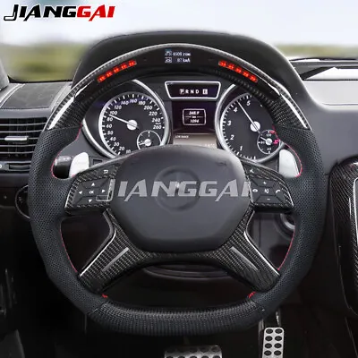 LED Carbon Fiber Sport Steering Wheel For 13-15 Mercedes-Benz G Class W463 • $899