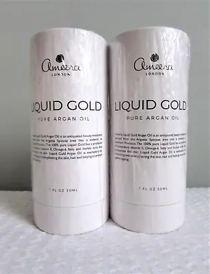 £7.50 • Buy Ameera London Liquid Gold Pure Moroccan Argan Oil Hair Skin 2 X 30ml 60ml Sealed
