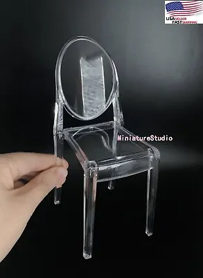 1PC Dollhouse Miniature Furniture 1/6 White Ghost Chair For Doll Action Figure • $9.52