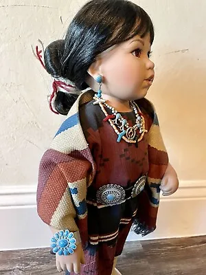 Danbury Mint Native American Doll  'Little Blossom'  By Marlena Nielsen W/Stand • $29.80