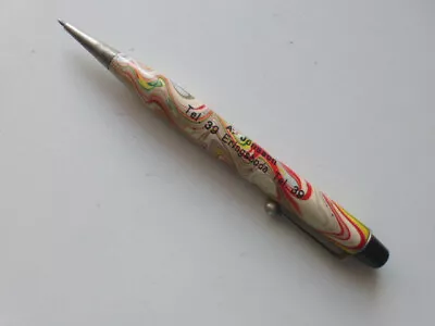 Rotary Pencil Colorfully Grazed Length Approx. 12 Cm With Advertisement For 1.18 Mm Lead • £21.20