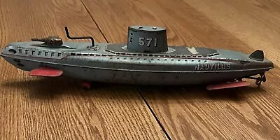 Vintage Nautilus Metal Toy Submarine 1950’s • $99.99