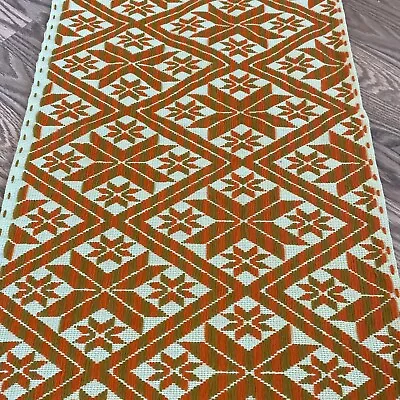 Maya Mexican Woven Embroidered Table Runner Orange 16.5” X 65” • $9.95