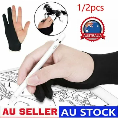 $5.33 • Buy Two-fingers Artist Anti-touch Glove For Drawing Tablet Right And Left Hand OD