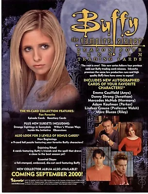 Buffy The Vampire Slayer - Season 4 - Sell Sheet [8 1/2  X 11 ] • $3
