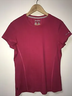 Musto Ladies Pink T-shirt Short-sleeved UPF 40 Uk 14 Mint Cond • £22.99