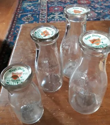 Madison   Maine 48 Seal  Milk Bottles Rays Dairy 5/8 Pint Rare • $25