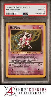 1999 Pokemon Jungle #6 Mr. Mime-holo Psa 8 • $36