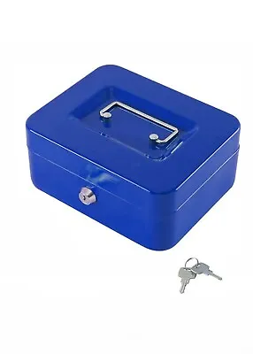 £9.85 • Buy Metal Cash Box Money Bank Deposit Steel Tin Security Safe Petty Key Lockable