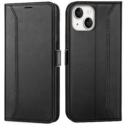 Flip Case For IPHONE 15 Plus Rfid Protective Case Wallet Cover Book Case Cover • £13.75