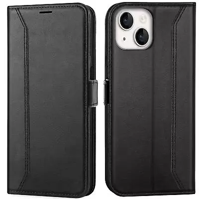 £13.82 • Buy Flip Case For IPHONE 15 Plus Rfid Protective Case Wallet Cover Book Case