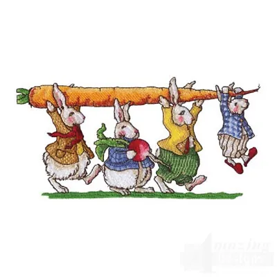 14 Rabbits In My Garden Machine Embroidery Designs On USB • $9.95