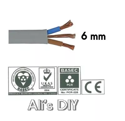 £3.99 • Buy 6 Mm Twin And Earth T&E Electric Cable Wire | Domestic High Power Cooker Shower
