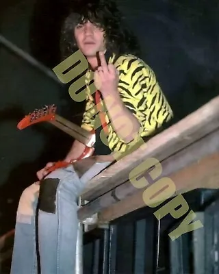 Eddie Van Halen At Concert Backstage Giving The Finger 8x10 Photo • $11.99