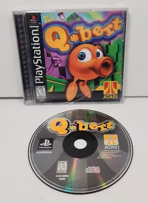 Q-bert (Sony PlayStation 1 1999) PS1 Black Label Comes W/ Manual Tested FREE SH • $13