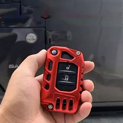 Key Fob Cover Case Protector Shell Trim Decor Red For Jeep Wrangler JL JT 2018+ • $21.99