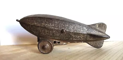 Original 1920's- 1930's Cast Iron Metal Zeppelin Blimp Pull Toy Antique • $125