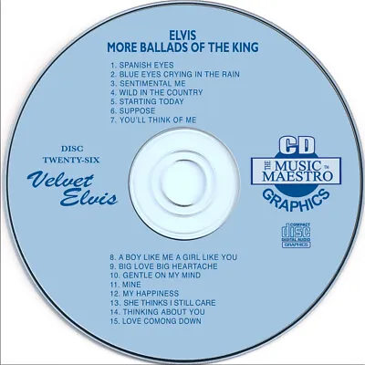 Karaoke CD+G ELVIS PRESLEY Disc-26 Music MaestroBlue Eyes Crying In The Rain • $9.99