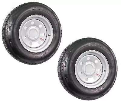 2-Pack Radial Trailer Tires On Rims ST185/80R13 LRC 5-4.5 Silver Modular Wheel • $256.97