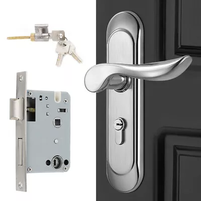 Home Entrance Keyed Entry Security Door Lever Mortise Lock Handle W/ 3 Keys Set • $25.38