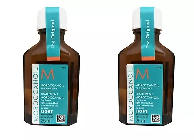 TWO PACK DEAL!!! 2 X Moroccanoil Treatment Oil Light 0.85 Oz (25 Ml) • $29.99